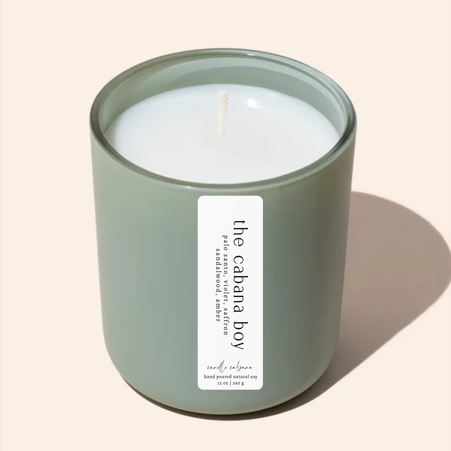 12 oz Soy Scented Candle - Matte Sage Green