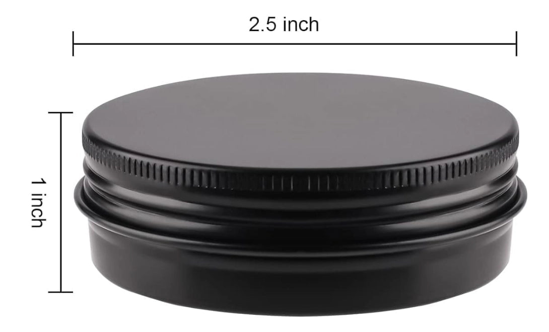 2oz Black Travel Tin Soy Candle