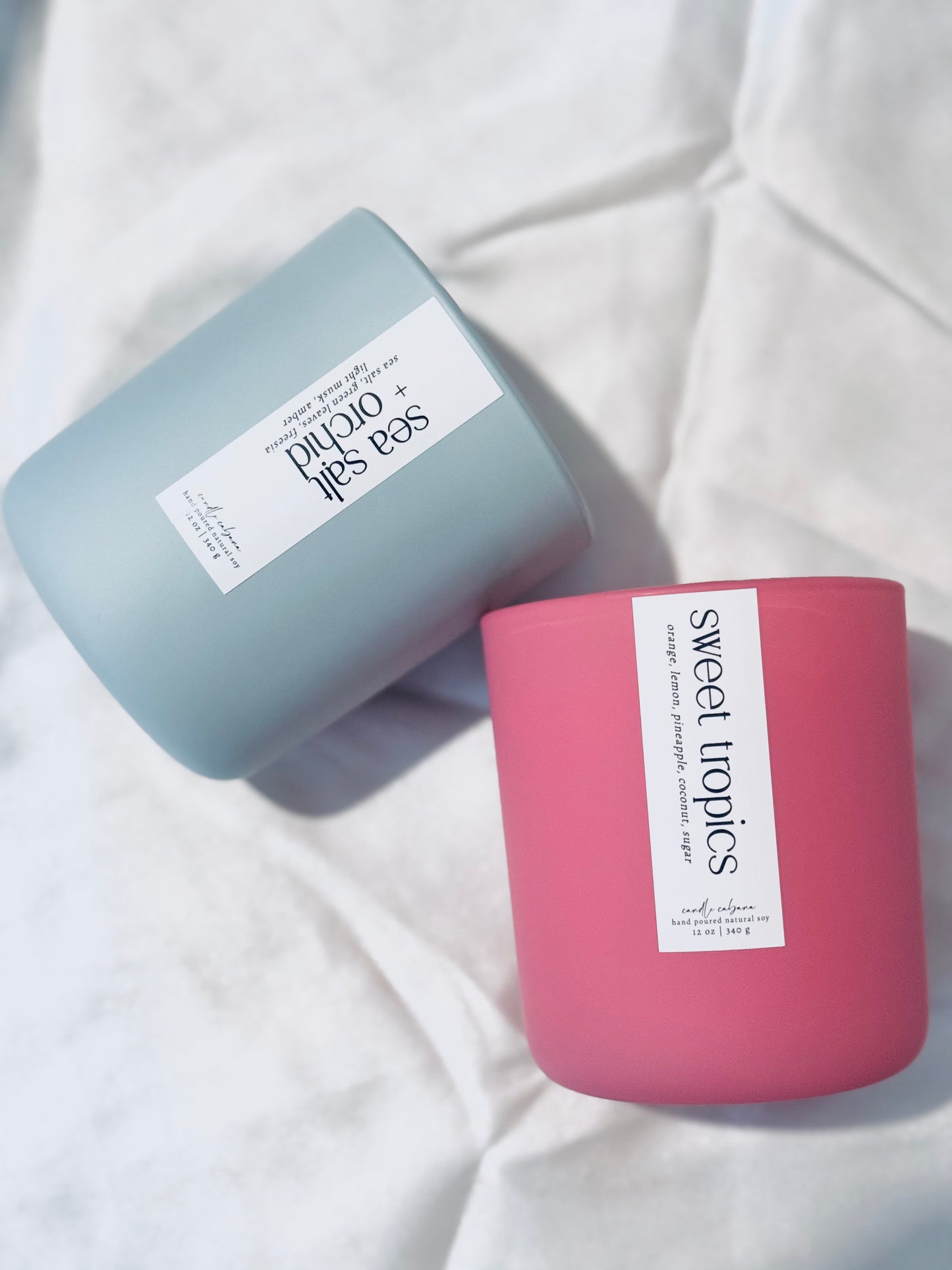 12 oz Soy Scented Candle - Matte Cloud Blue