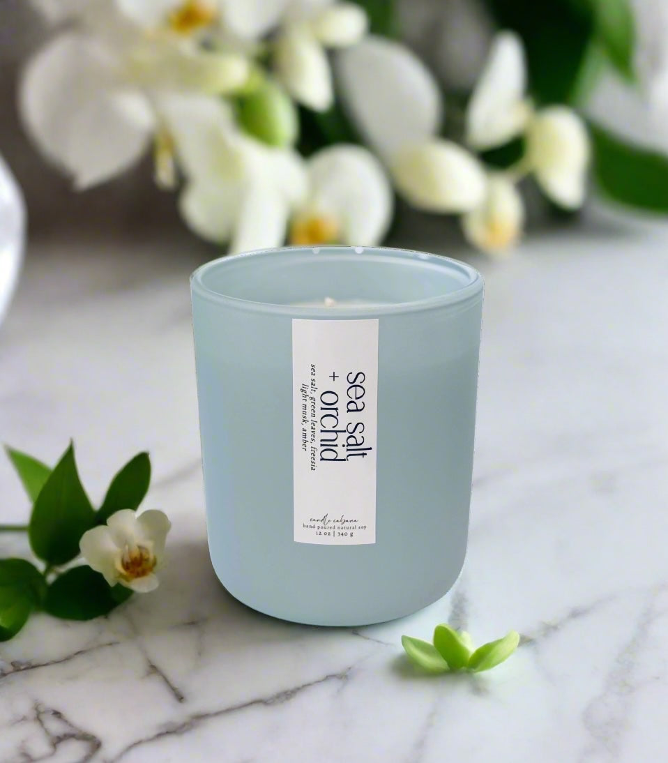 12 oz Soy Scented Candle - Matte Cloud Blue