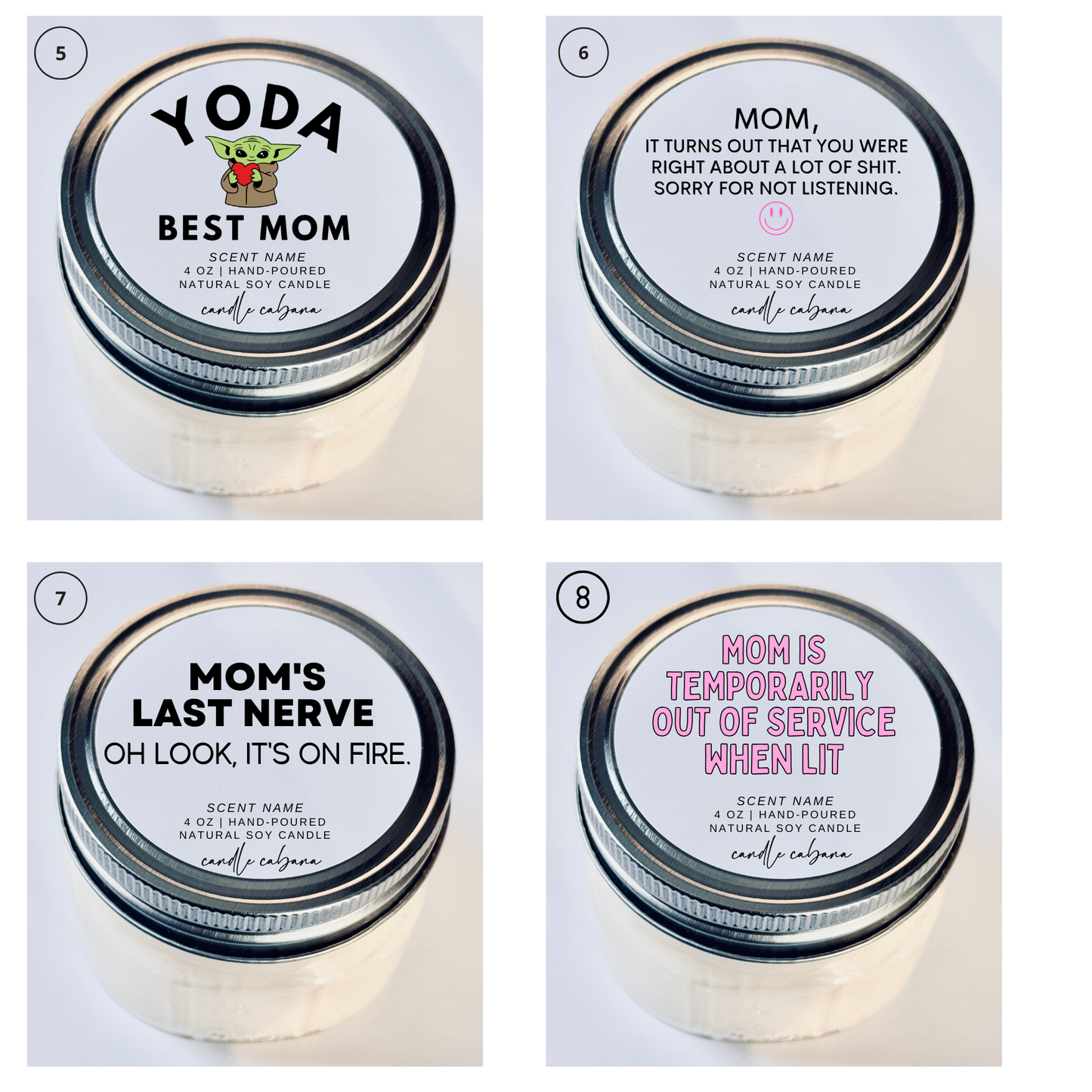 Mini Mason Jar Soy Candles for Mom