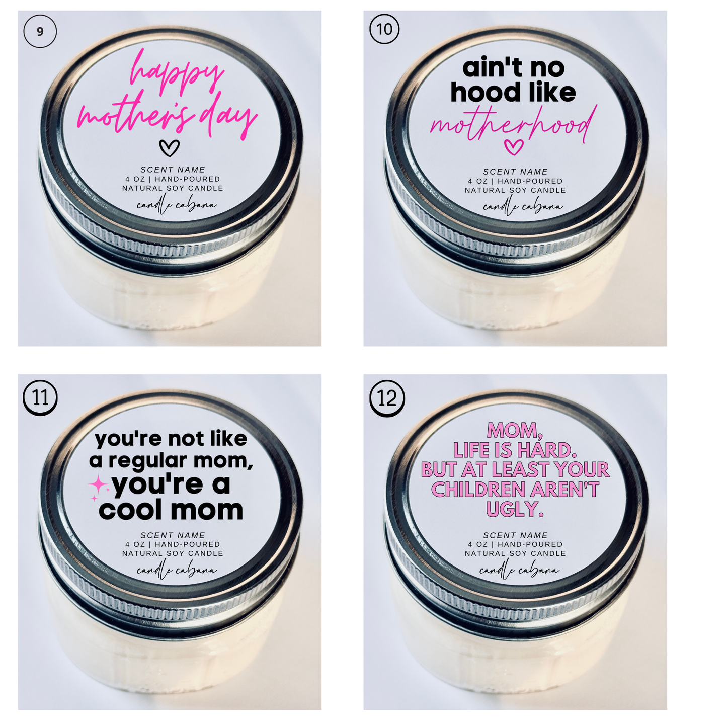 Mini Mason Jar Soy Candles for Mom