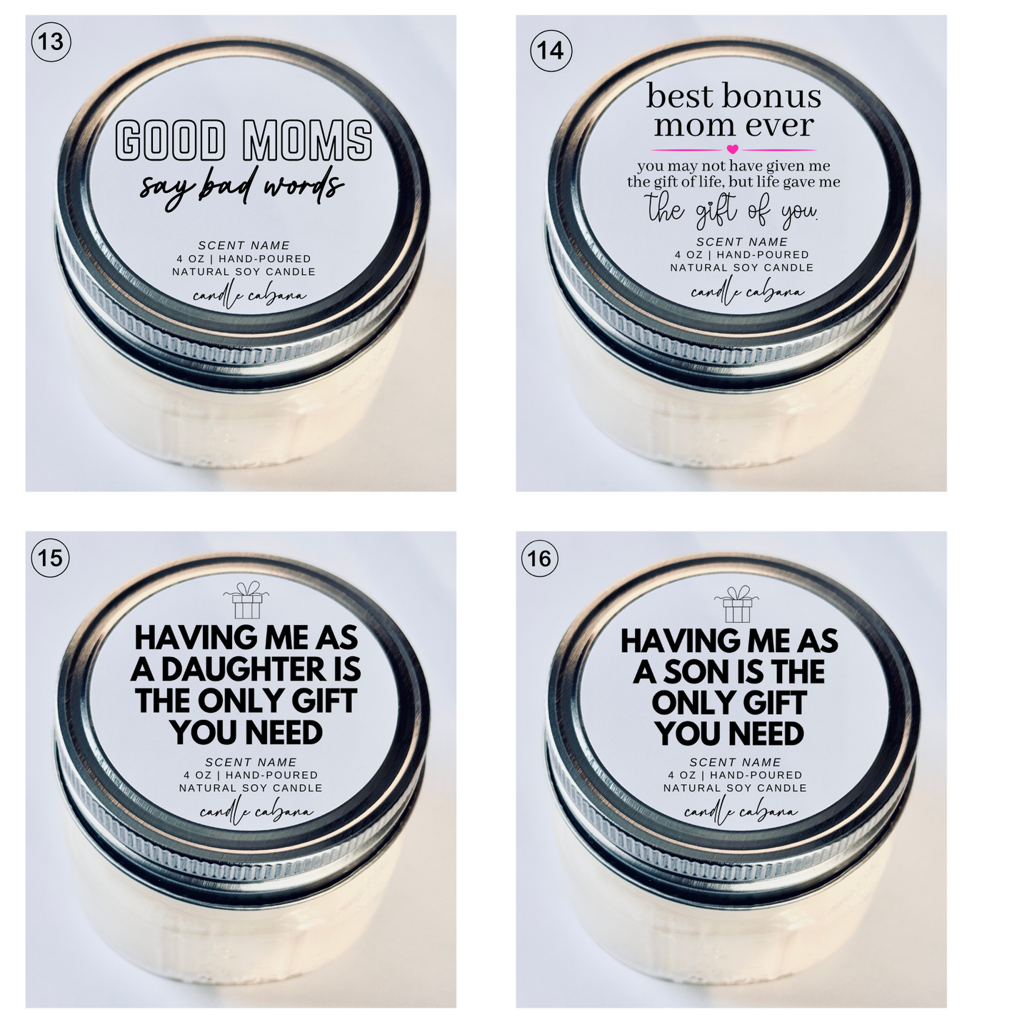 Mini Mason Jar Soy Candles for Mom