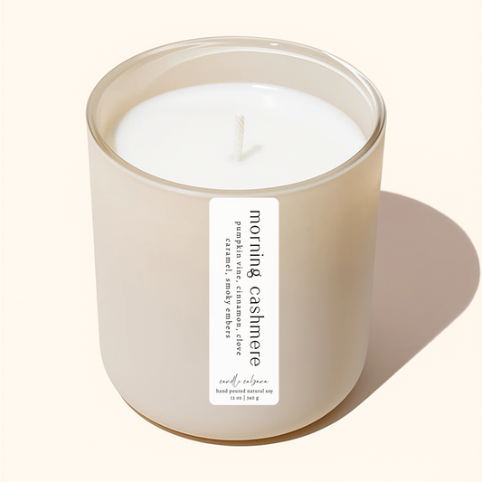 12 oz Soy Scented Candle - Matte Cream