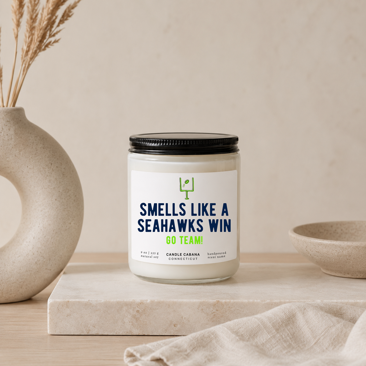 Smells Like A Football Team Win — 9oz oz Soy Candle