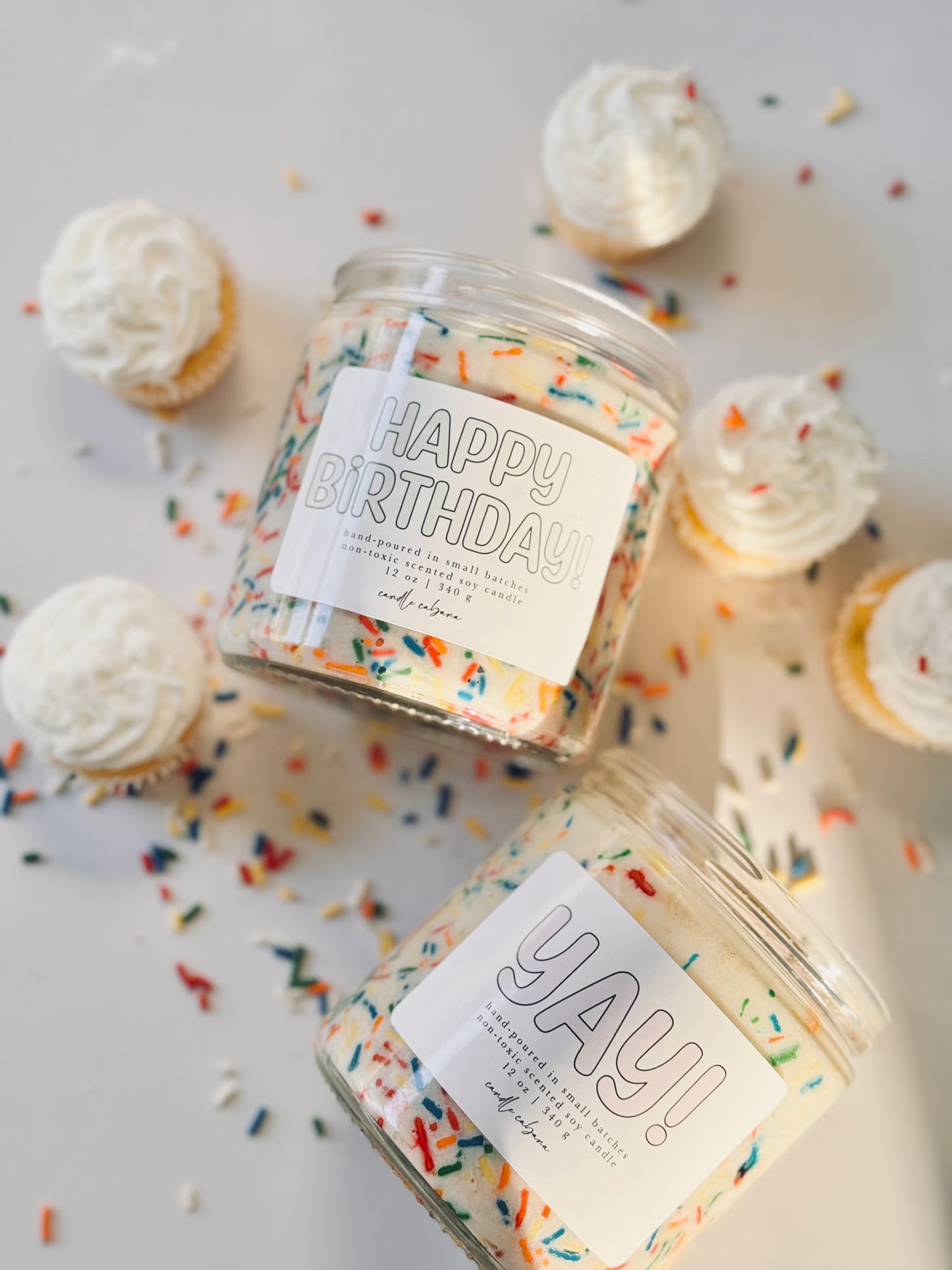 Sprinkle Celebration Candle - 12oz Vanilla Buttercream