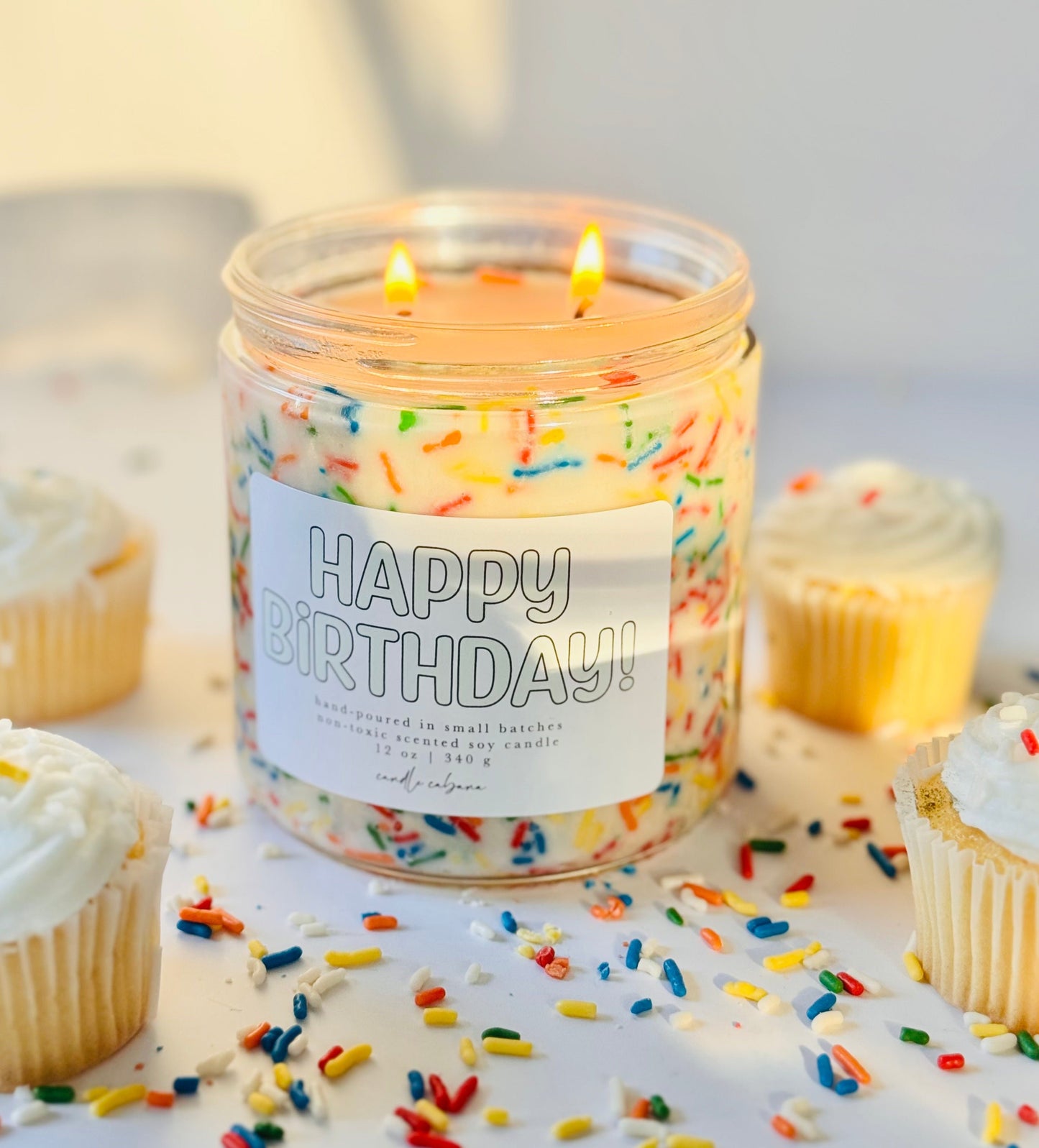 Sprinkle Celebration Candle - 12oz Vanilla Buttercream