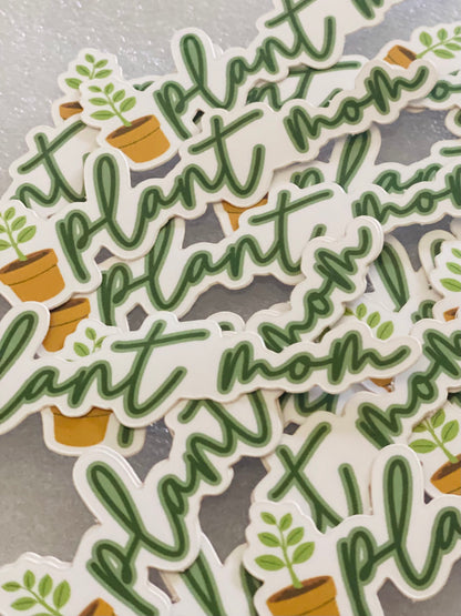 Plant Mom Glossy Vinyl Sticker