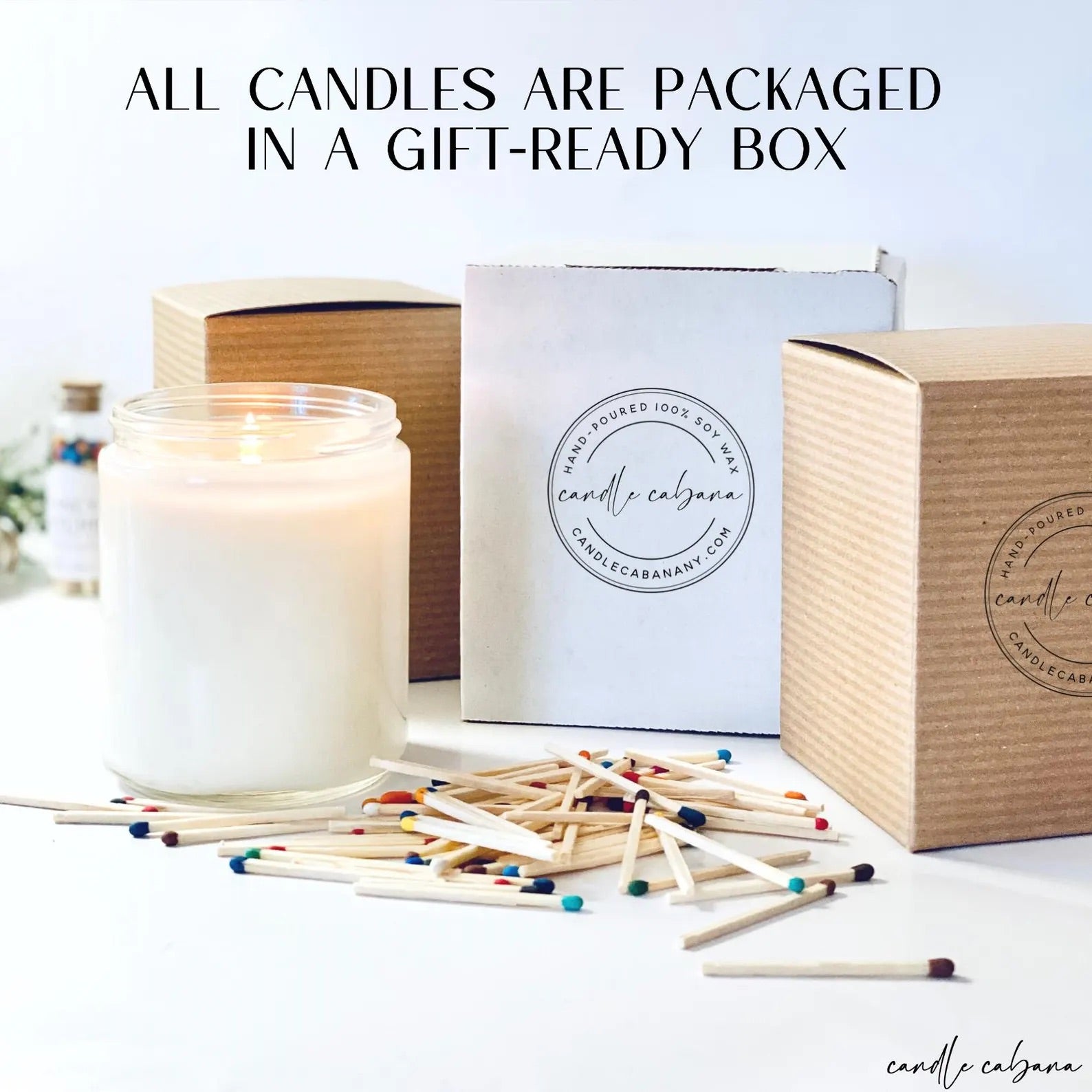 all candles are packaged in a gift - ready box