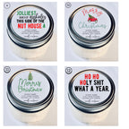 Funny Mini Mason Jar Christmas Candle Favors for Neighbors- 4 OZ