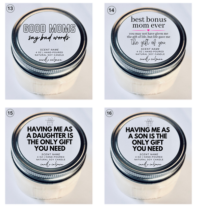 Mini Mason Jar Soy Candles for Mom