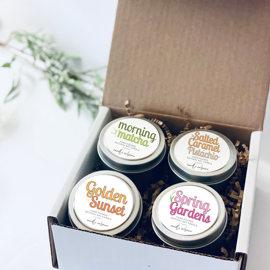 Scented Soy Candle 4pc Gift Box | Pick your scents