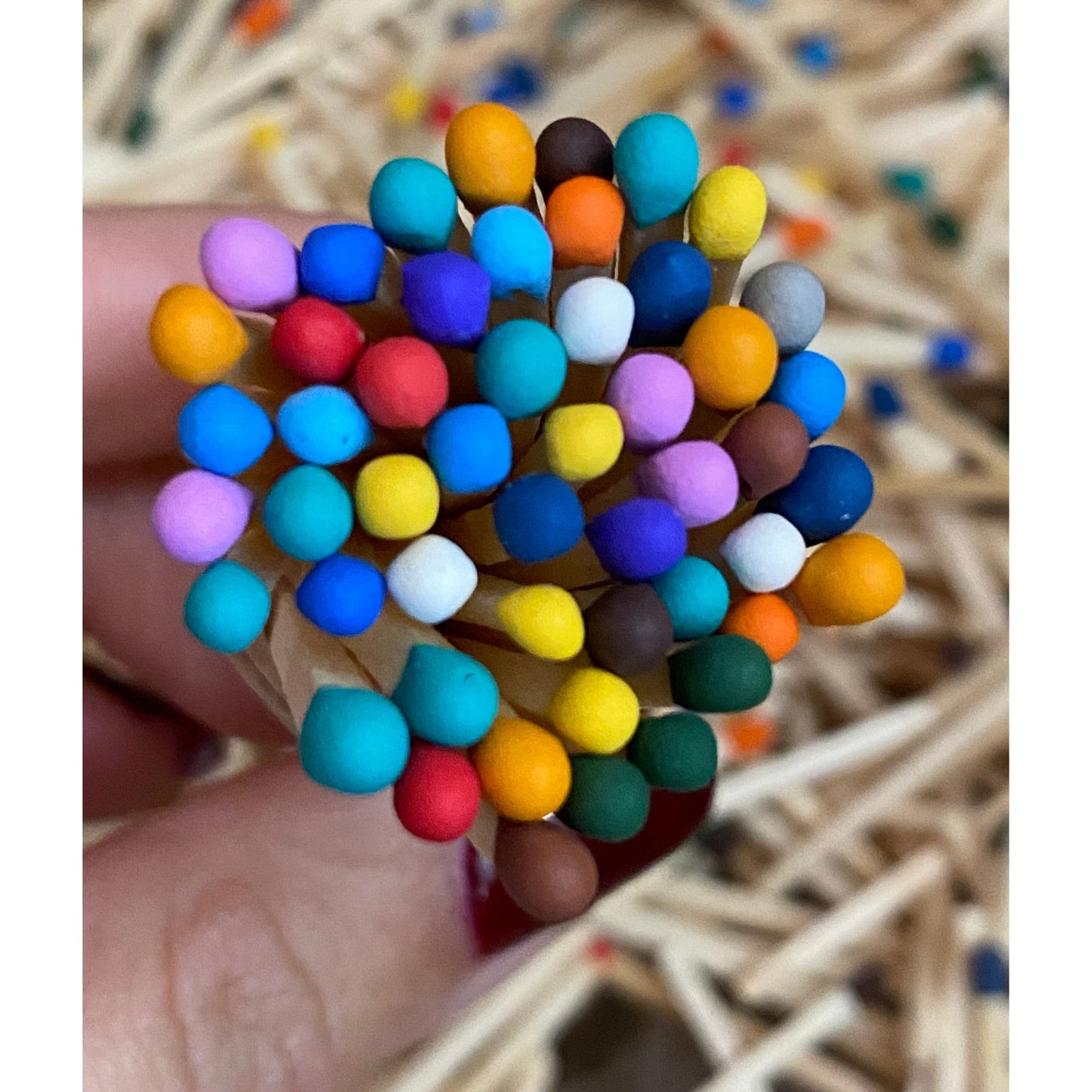 Refill Wooden Color Tip Matches - 50 Count + No Jar