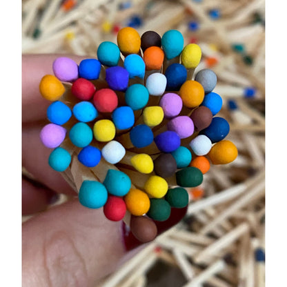 Refill Wooden Color Tip Matches - 50 Count + No Jar